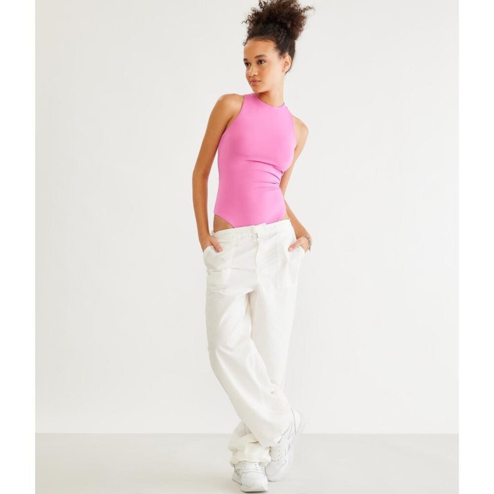 Seriously Soft Sculpt High-Neck Bodysuit Pink Size Large L